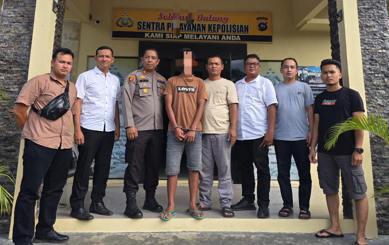 Didugalakukan aksi premanisme, seorang tersangka diamankan di Polsek Pasaman Polres Pasaman Barat
